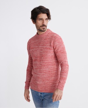 Superdry Keystone Crew Neck Férfi Ugró Piros | AWYGQ8754